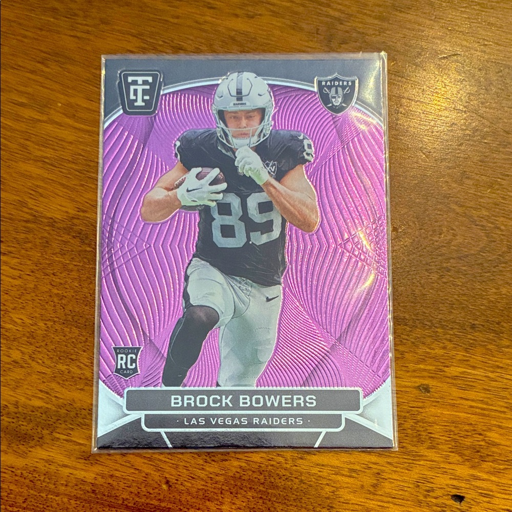 2024 Totally Certified Brock Bowers Purple Mirror RC #109 Raiders
